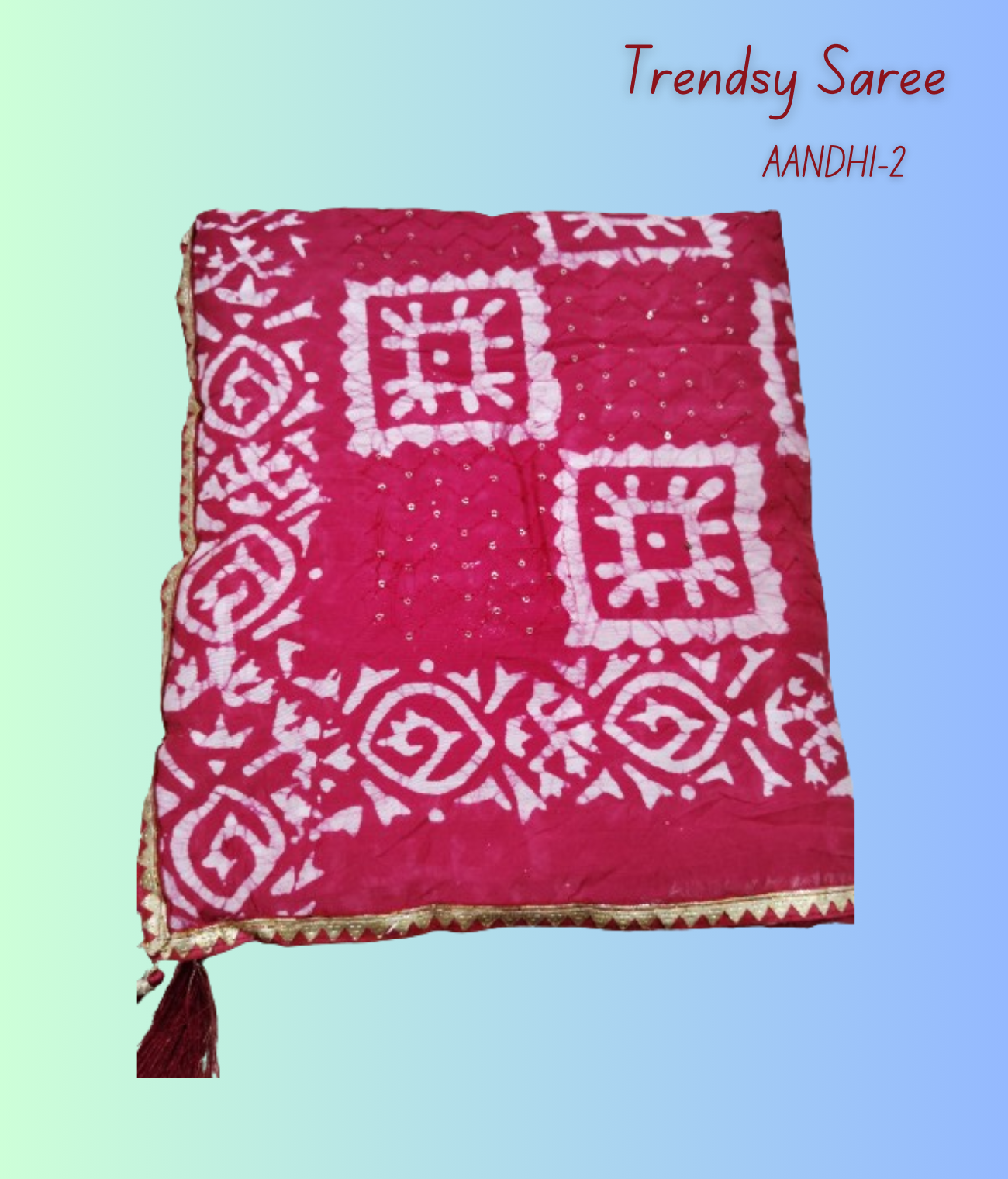 Sarees with Stunning Prints and Borders - Image 2